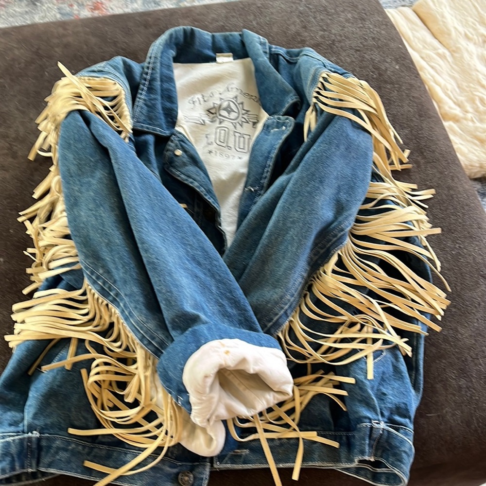 IOU fringe denim jacket 1986 original and authentic